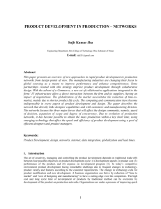 product development in production – networks