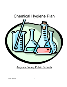 Chemical Hygiene Plan - Augusta County Public Schools
