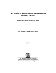Case Studies on the Participation of Conflict