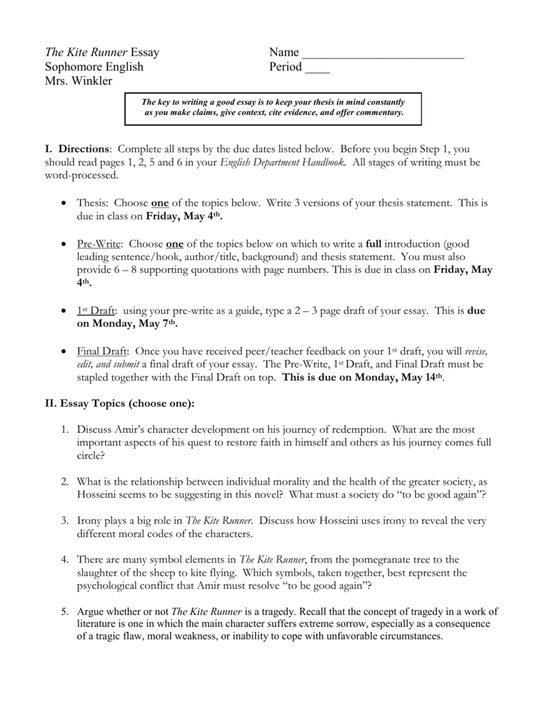 Examples Of Morality In The Kite Runner