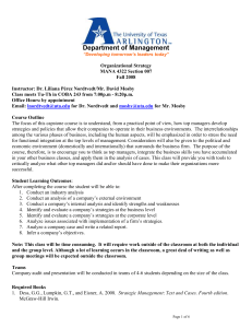 Section 007 - Management - The University of Texas at Arlington