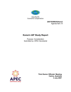 IAP Study Report—Korea 2007