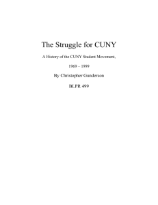 The Struggle for CUNY