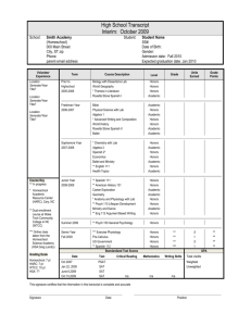 Transcript example by year