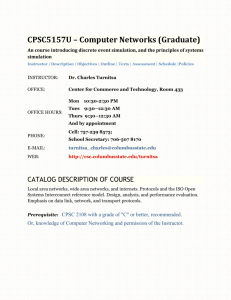 CPSC 5157U -Turnista  - TSYS School of Computer Science