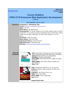 CPSC 6176- Whitehead  - TSYS School of Computer Science