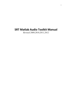 Audio Toolkit Manual