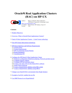 Oracle9i Real Application Clusters (RAC) on HP-UX