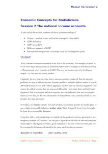 Session 2 The national income accounts