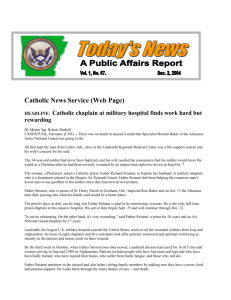 Catholic News Service (Web Page) HEADLINE: Catholic chaplain at