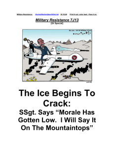 Military Resistance 7J13 The Ice Begins To