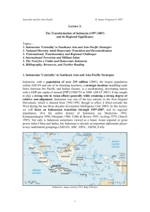 (1997-2007) and its Regional Significance (2007)