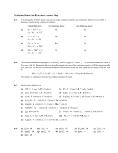 Oxidation Reduction Reactions