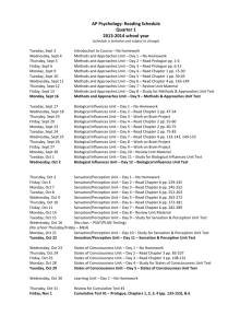 AP Psych Homework Schedule Q1 1314