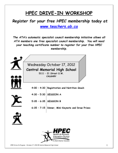 Drive-In Workshop REGISTRATION FORM