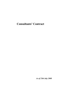 Consultant Contract 2008 - Health Service Executive