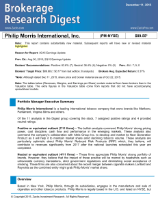 Philip Morris International, Inc