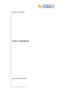 staff handbook - University of Surrey