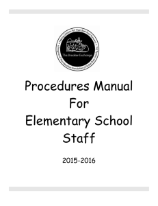 2015-2016 Elementary Procedures Manual