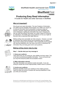 Appendix 1 - Producing Easy Read information