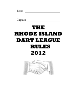 Rhode Island Dart League Rules