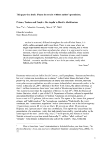 Prisons, Torture and the Death Penalty: On Angela Y