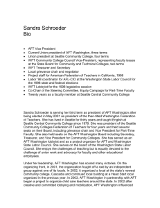 Sandra Schroeder Bio AFT Vice President Current Union president