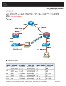 Lab: Chapter 8 Lab B, Configuring a Remote Access VPN Server