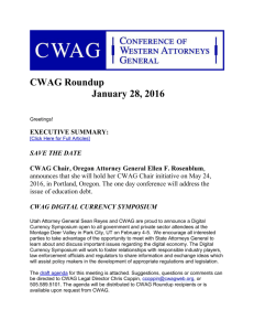 Roundup - CWAG Conference of Western Attorneys General