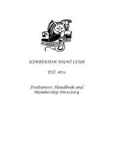 KHC Membership Booklet