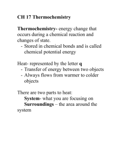 CH 17 Thermochemistry