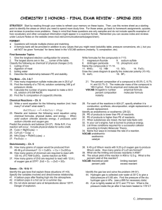 2nd Semester Exam Review - Spring 2002