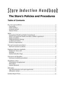 Store Policies and Procedures