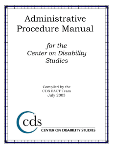 Administrative Procedure Manual