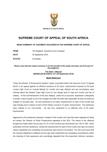SUPREME COURT OF APPEAL OF SOUTH AFRICA