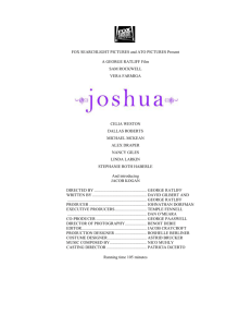 JOSHUA_ProdNotes5-14-07