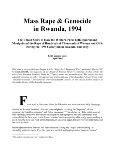 Mass Rape & Genocide