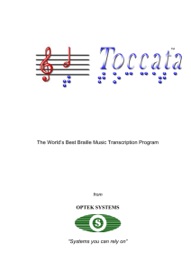 Toccata Manual - Optek Systems