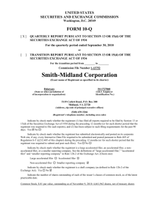 Third Quarter 10-Q - Smith