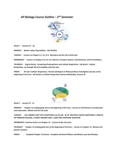 AP Biology Course Outline – 2nd Semester Week 1