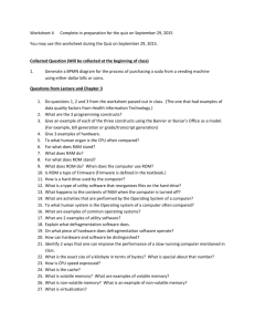Worksheet 4 Complete in preparation for the quiz on September 29