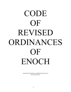 code of revised - enoch city, utah