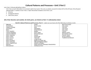 Cultural Patterns and Processes—Unit 3 Part 2 Unit 3 Part 2