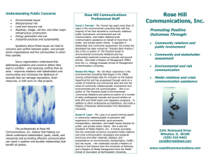 Rose Hill Communications, Inc. Brochure