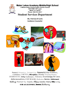 Student Services Department Information