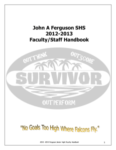 Faculty Handbook - John A. Ferguson Senior High School