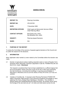 1 AGENDA ITEM NO. REPORT TO: Planning Committee REPORT