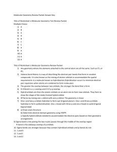 Molecular Geometry Review Packet Answer Key: Title of Worksheet