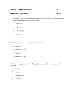 Topic 20 Organic Chemistry