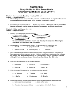 Answers to Study Guide for Chemistry L2 Midterm 2010